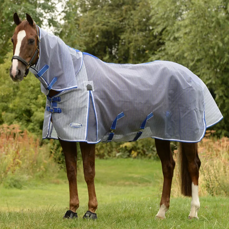 WeatherBeeta ComFiTec Ripshield Plus Fly Rug With Belly Wrap - White